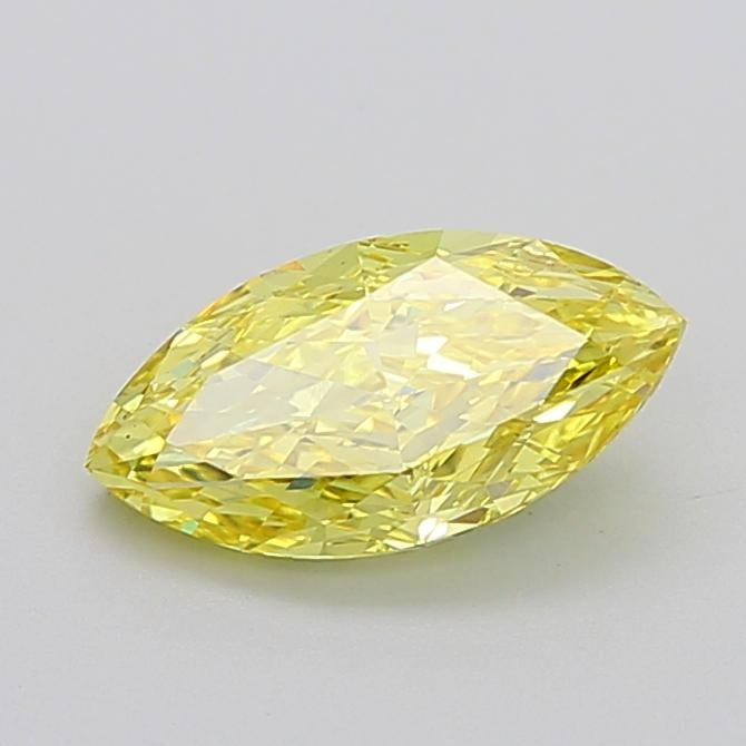 2.44 Ct. Fancy Vivid Yellow Marquise Lab Grown Diamond