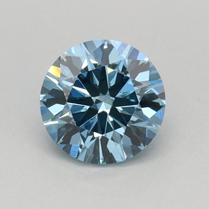 0.46 Ct. Fancy Vivid Blue Round Lab Grown Diamond