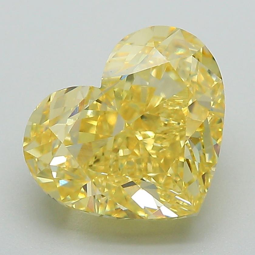 3.99 Ct. Fancy Intense Yellow Heart Lab Grown Diamond