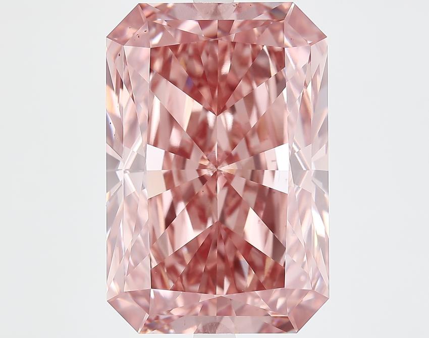 13.04 Ct. Fancy Vivid Pink Radiant Lab Grown Diamond