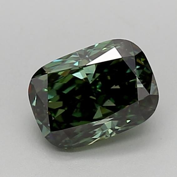 1.41 Ct. Fancy Deep  Green Cushion Lab Grown Diamond
