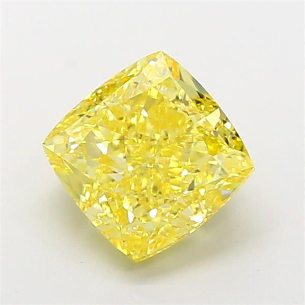 3.36 Ct. Fancy Intense Yellow Cushion Lab Grown Diamond