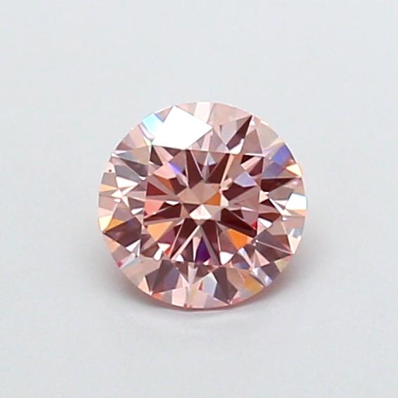 0.97 Ct. Fancy Intense Pink Round Lab Grown Diamond