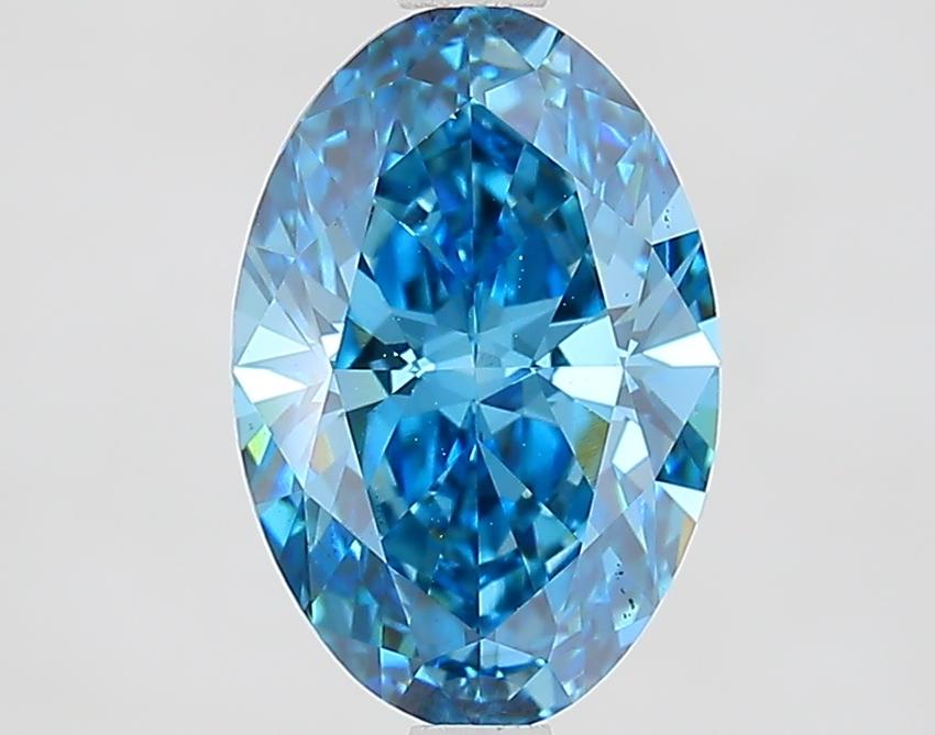 2.09 Ct. Fancy Vivid Blue Oval Lab Grown Diamond