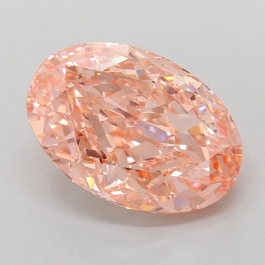 8.83 Ct. Fancy Vivid Pink Oval Lab Grown Diamond