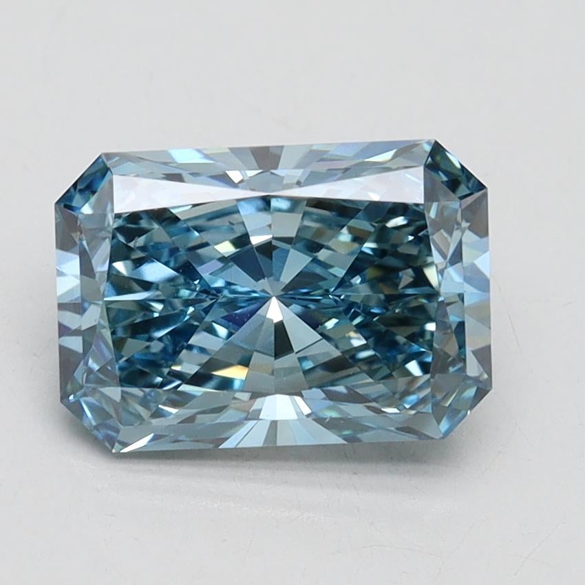 2.01 Ct. Fancy Vivid Blue Radiant Lab Grown Diamond