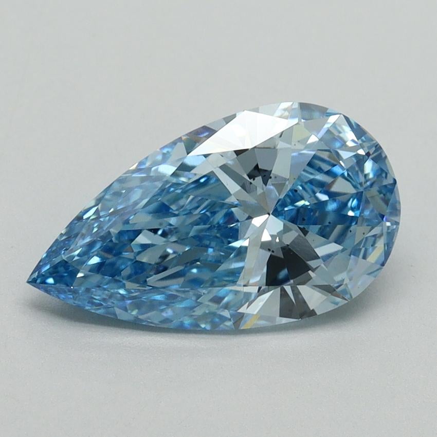 2.01 Ct. Fancy Vivid Blue Pear Lab Grown Diamond