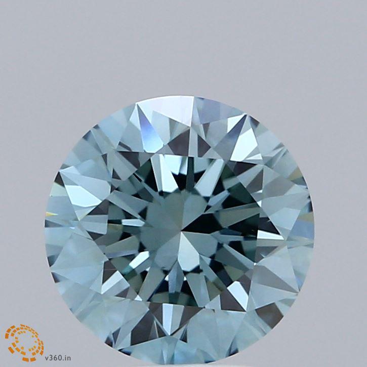 2.01 Ct. Fancy Vivid  Green Round Lab Grown Diamond