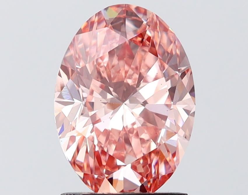 2.35 Ct. Fancy Vivid New_Mst Pink Oval Lab Grown Diamond