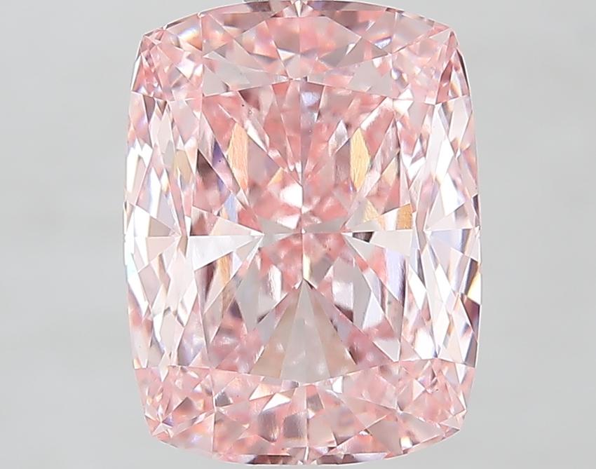 5.04 Ct. Fancy Vivid Pink Cushion Lab Grown Diamond