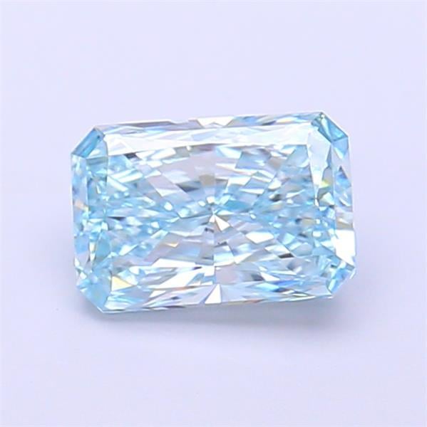 1.06 Ct. Fancy Vivid Greenish Blue Radiant Lab Grown Diamond