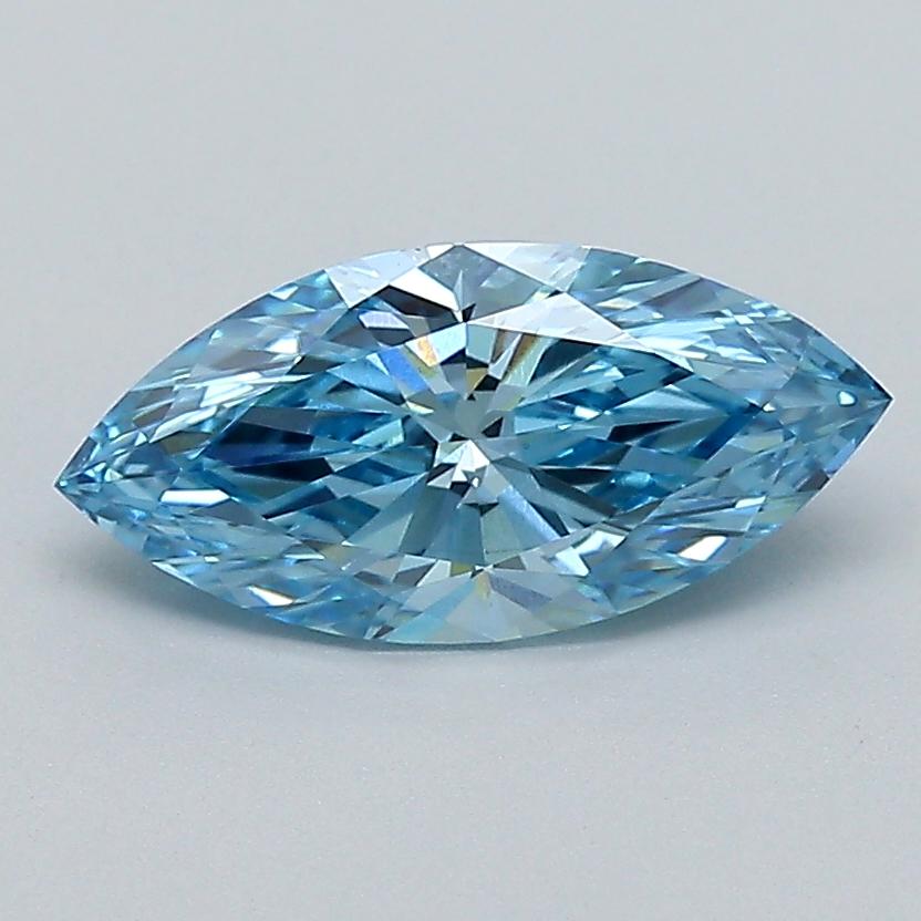 1.54 Ct. Fancy Vivid  Blue Marquise Lab Grown Diamond