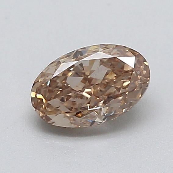 0.38 Ct. Light  Brown Oval Lab Grown Diamond