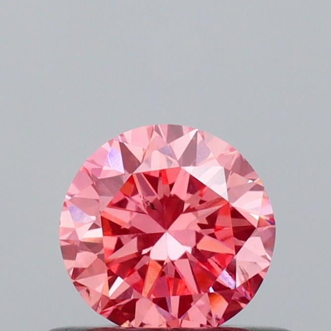 0.40 Ct. Fancy Vivid Pink Round Lab Grown Diamond