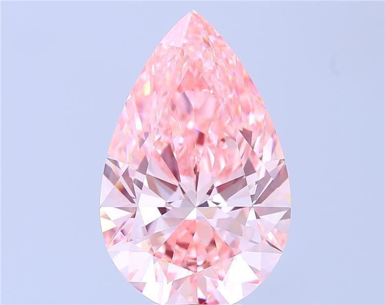 10.06 Ct. Fancy Vivid Pink Pear Lab Grown Diamond