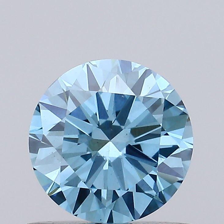 0.67 Ct. Fancy Vivid Blue Round Lab Grown Diamond
