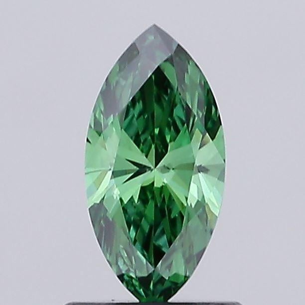 0.79 Ct. Fancy Vivid Green Marquise Lab Grown Diamond