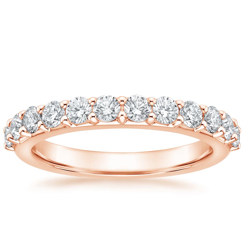 Rose gold diamond engagement ring with surprise diamond details