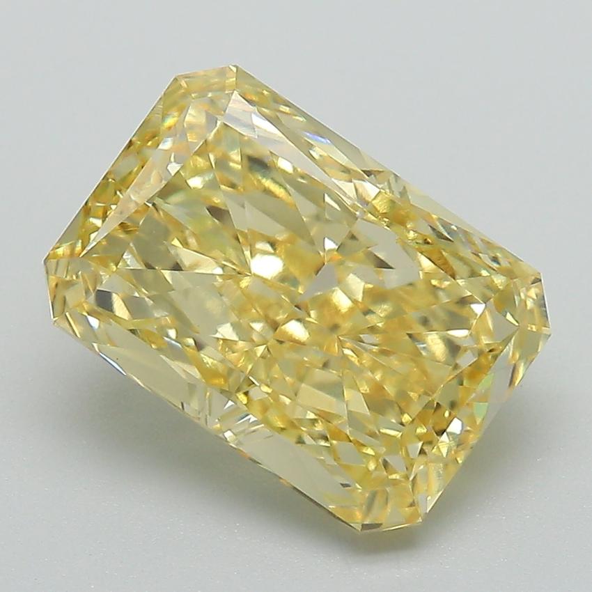 4.02 Ct. Fancy Vivid Yellow Radiant Lab Grown Diamond