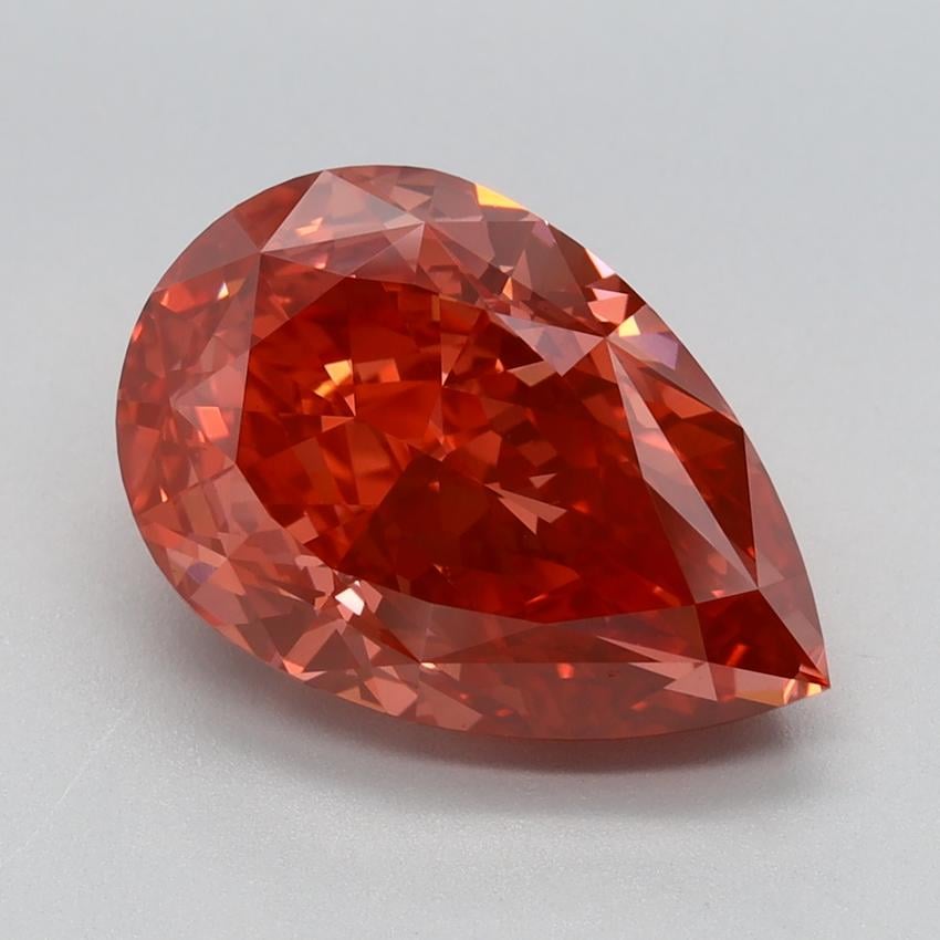 4.25 Ct. Fancy Vivid Pink Pear Lab Grown Diamond