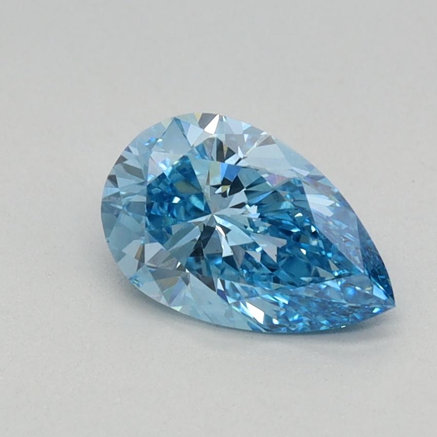 0.62 Ct. Fancy Vivid Blue Pear Lab Grown Diamond