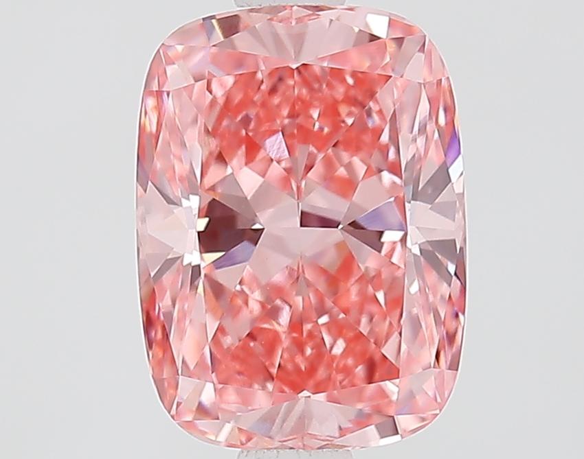 1.67 Ct. Fancy Vivid Pink Cushion Lab Grown Diamond