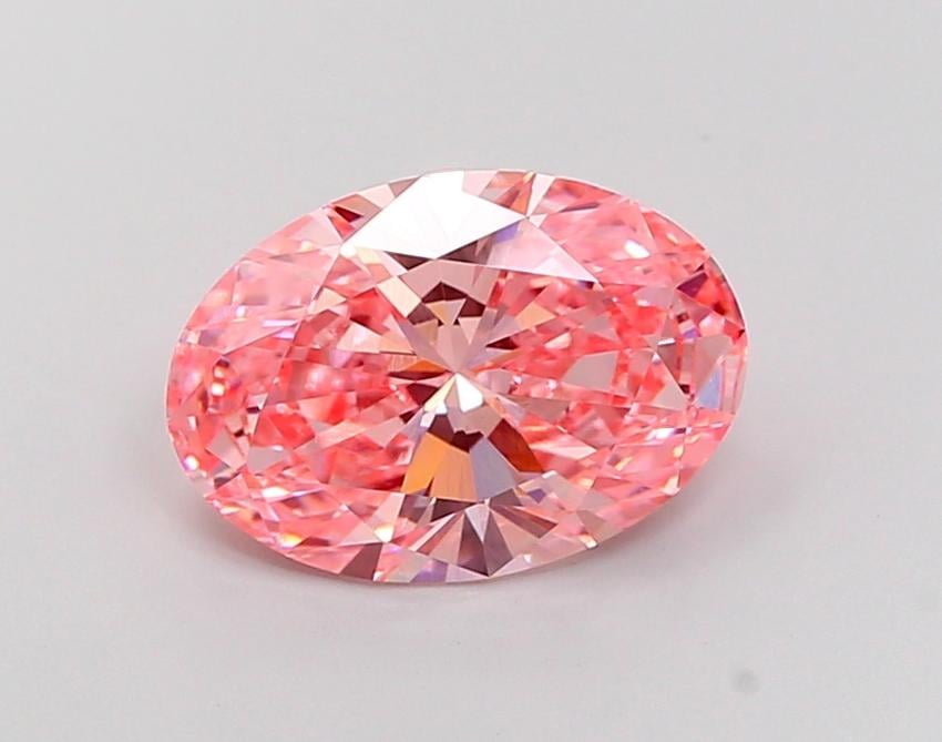 3.01 Ct. Fancy Vivid Pink Oval Lab Grown Diamond