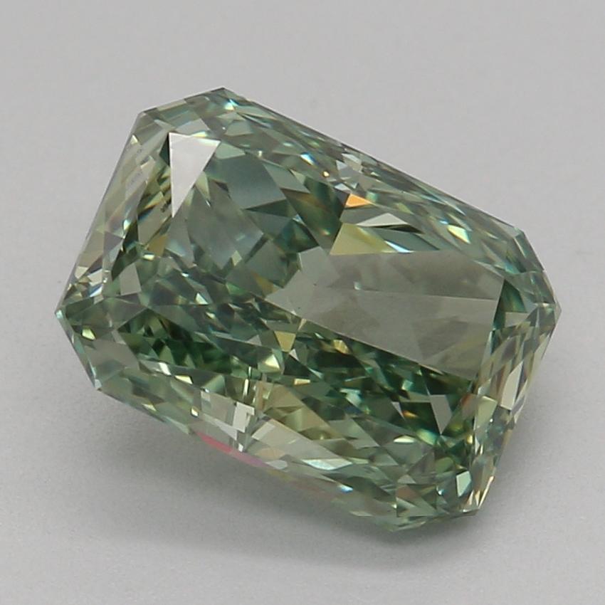 1.53 Ct. Fancy Vivid Green Radiant Lab Grown Diamond