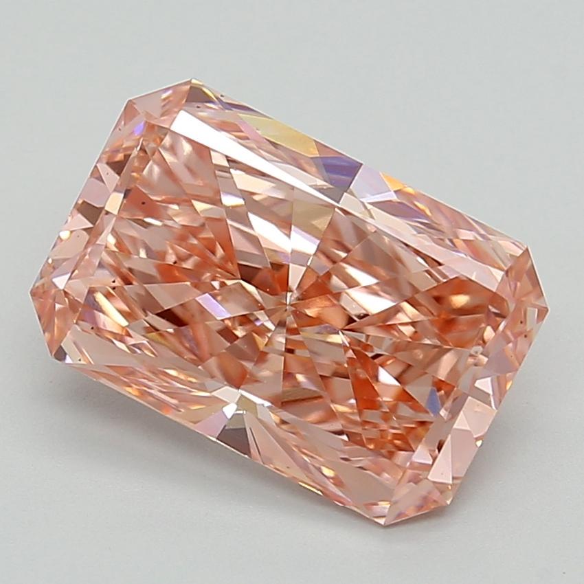4.99 Ct. Fancy Vivid  Pink Radiant Lab Grown Diamond