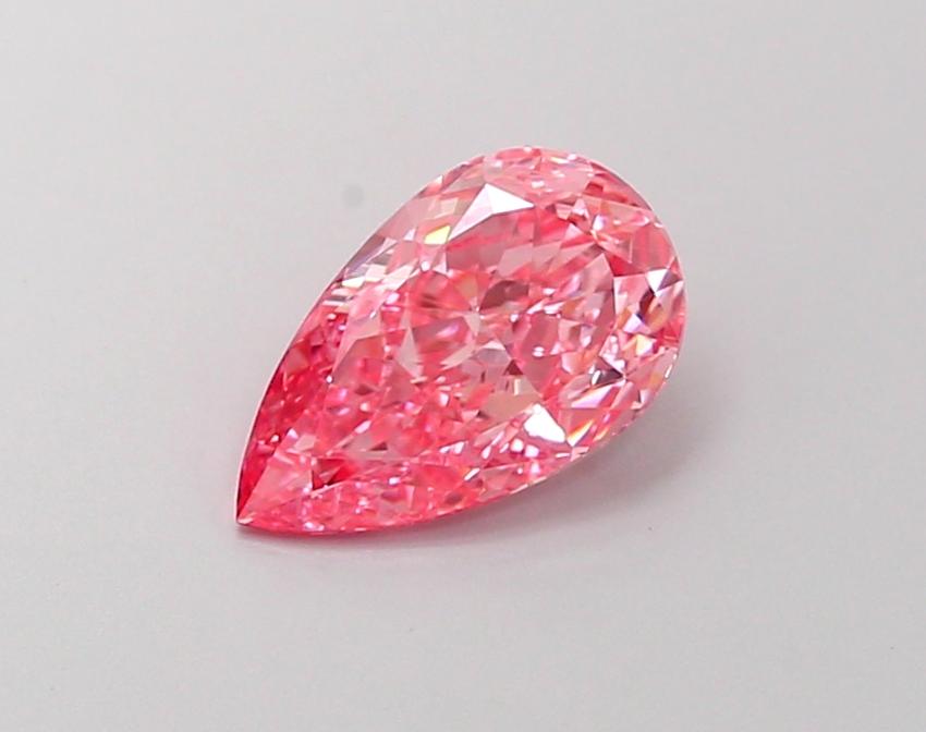 1.31 Ct. Fancy Vivid  Pink Pear Lab Grown Diamond