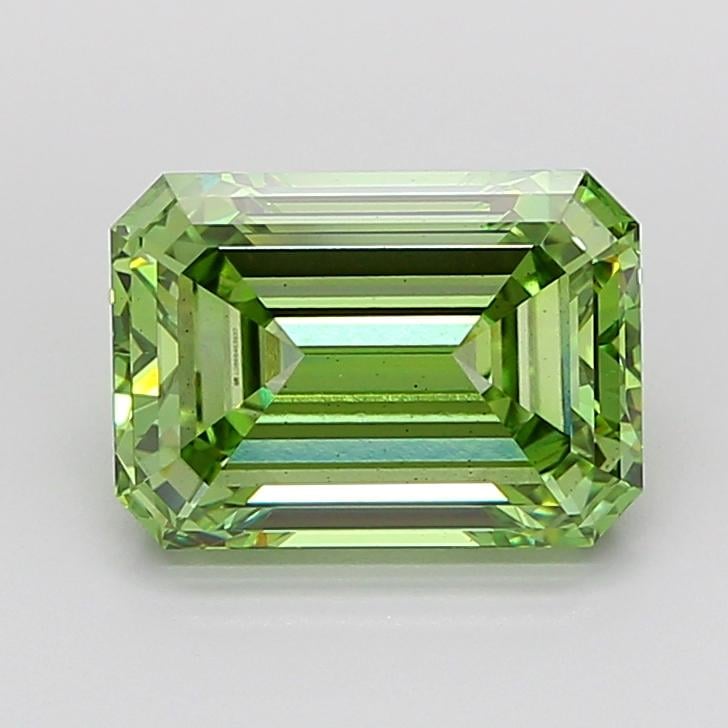 5.57 Ct. Fancy Vivid  Green Emerald Lab Grown Diamond