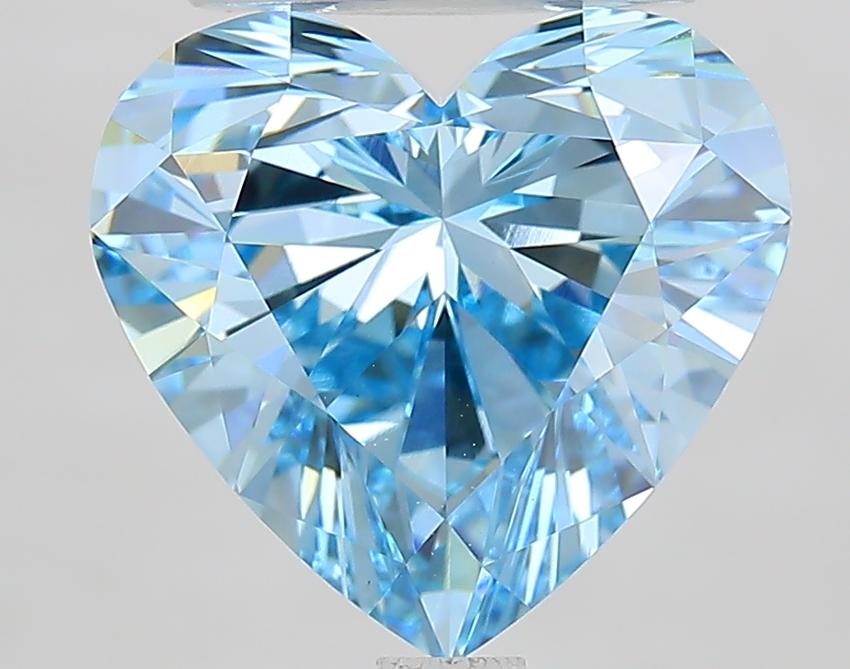 3.68 Ct. Fancy Vivid Blue Heart Lab Grown Diamond