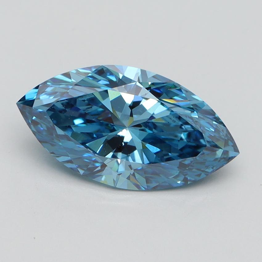 2.02 Ct. Fancy Vivid Blue Marquise Lab Grown Diamond