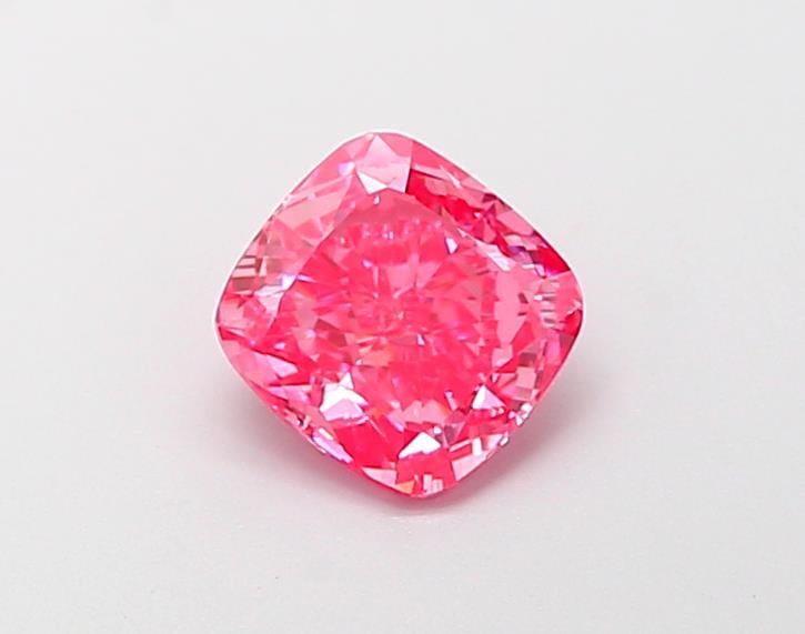 1.04 Ct. Fancy Vivid Pink Cushion Lab Grown Diamond