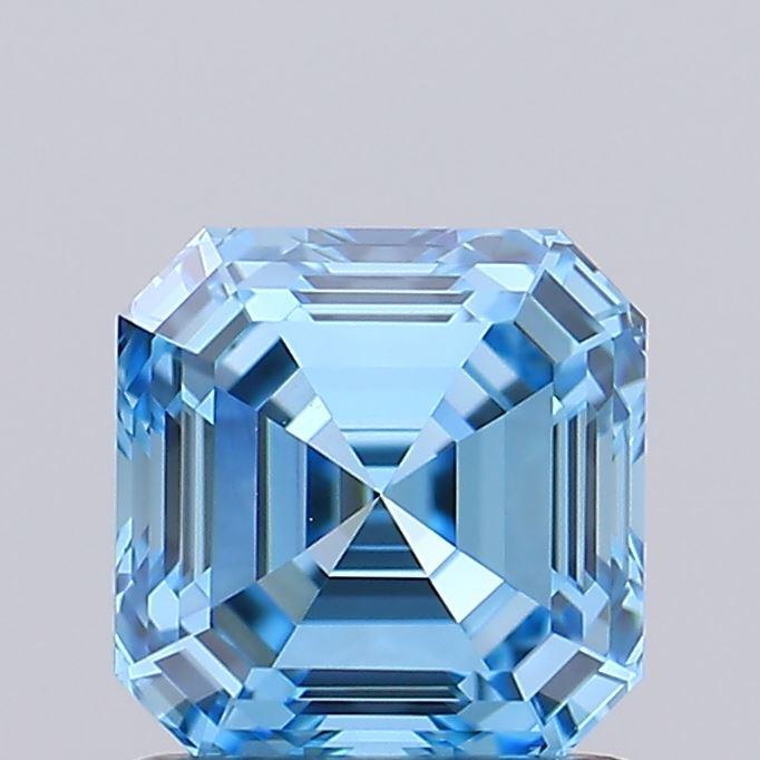 1.04 Ct. Fancy Vivid Blue Asscher Lab Grown Diamond
