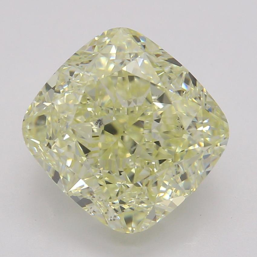 2.50 Ct. Fancy Light Yellow Cushion Diamond
