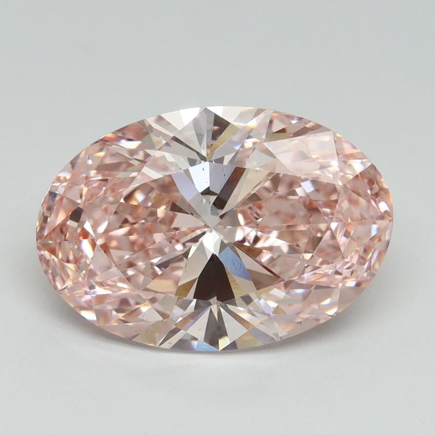 6.49 Ct. Fancy Vivid Pink Oval Lab Grown Diamond