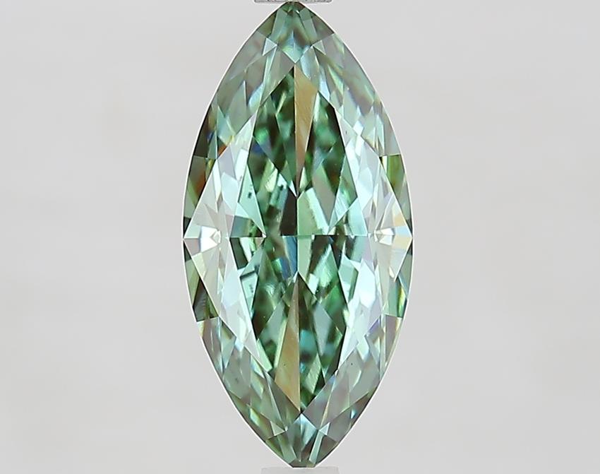 2.52 Ct. Fancy Vivid Green Marquise Lab Grown Diamond