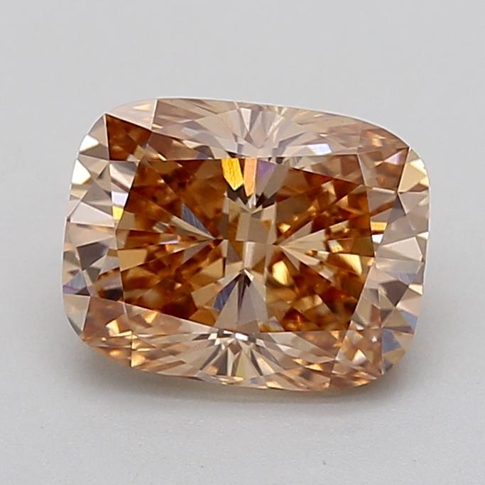 1.54 Ct. Fancy Light  Brown Cushion Lab Grown Diamond