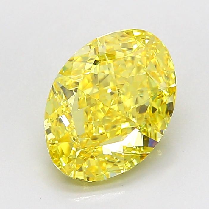 2.37 Ct. Fancy Vivid  Yellow Oval Lab Grown Diamond