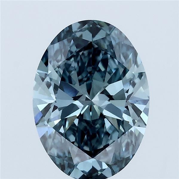 2.00 Ct. Fancy Vivid Blue Oval Lab Grown Diamond