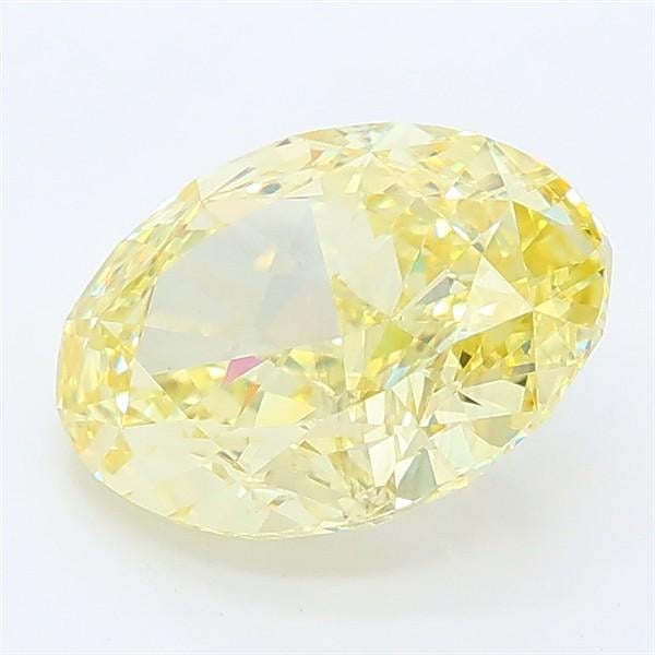 2.63 Ct. Fancy Intense Yellow Oval Lab Grown Diamond