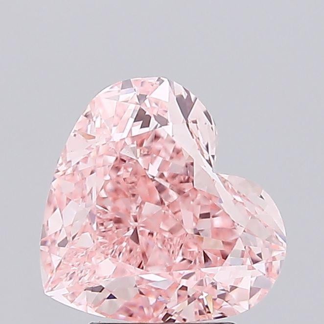 3.52 Ct. Fancy Vivid Pink Heart Lab Grown Diamond
