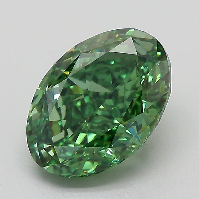 2.60 Ct. Fancy Green Oval Lab Grown Diamond