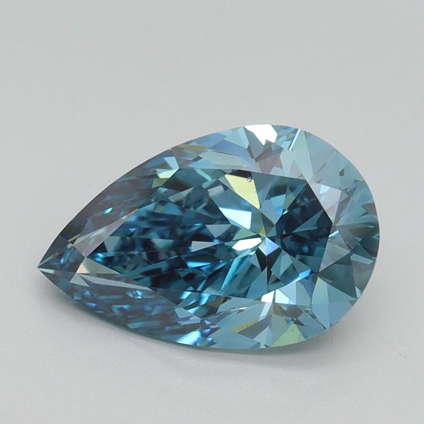 2.00 Ct. Fancy Vivid Blue Pear Lab Grown Diamond