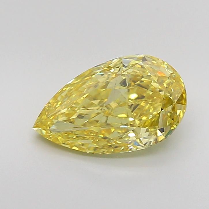 2.17 Ct. Fancy Vivid Yellow Pear Lab Grown Diamond