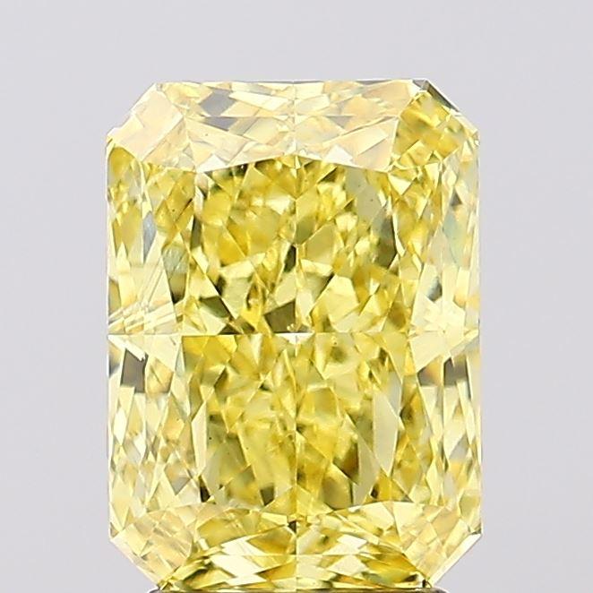 3.52 Ct. Fancy Vivid Yellow Radiant Lab Grown Diamond