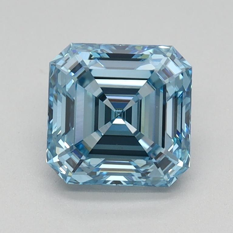 1.05 Ct. Fancy Intense Blue Asscher Lab Grown Diamond