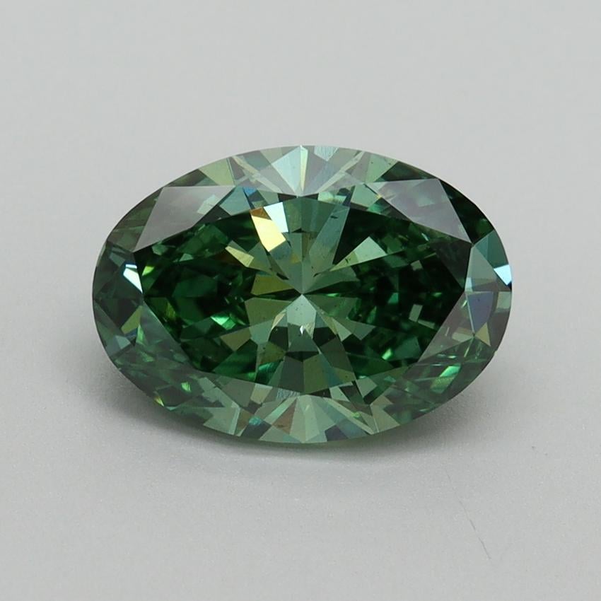 2.01 Ct. Fancy Vivid Green Oval Lab Grown Diamond