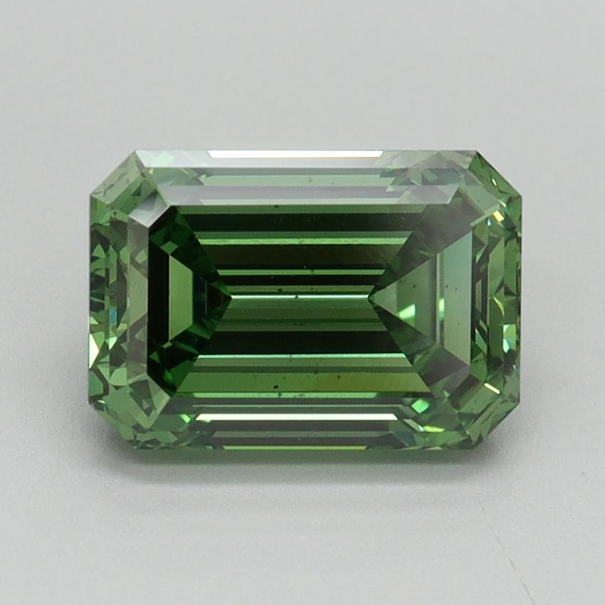2.11 Ct. Fancy Vivid Green Emerald Lab Grown Diamond